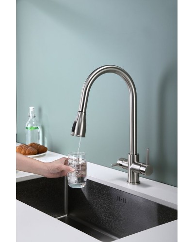 Смеситель для кухни Paulmark Lange La214212-NI Никель