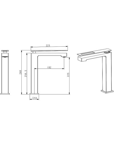 Смеситель для раковины Boheme Q 142-GG.2 Золото