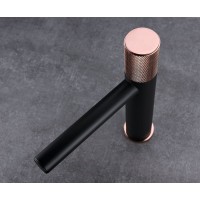 Смеситель для раковины Bronze de Luxe Avantgarde 2030MH Черный Розовое золото