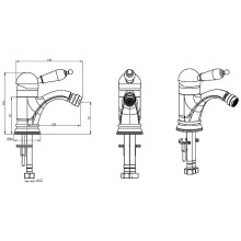 Смеситель для биде Boheme Medici Ripresa 306-BSW Бронза