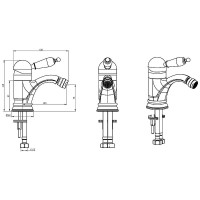 Смеситель для биде Boheme Medici Ripresa 306-SW Бронза
