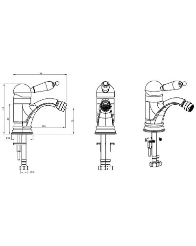 Смеситель для биде Boheme Medici Ripresa 306-SW Бронза