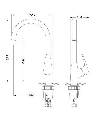 Смеситель для кухни Lemark Linara LM0405PAN Антрацит