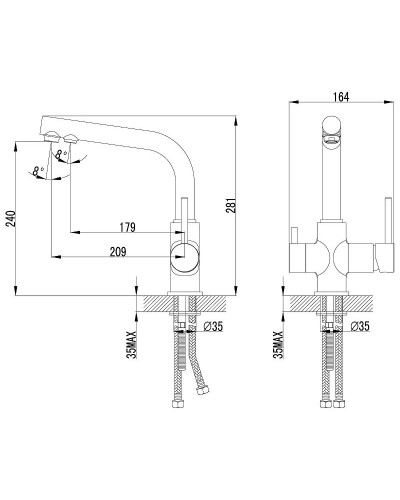 Смеситель для кухни Lemark Comfort LM3061PAN Антрацит