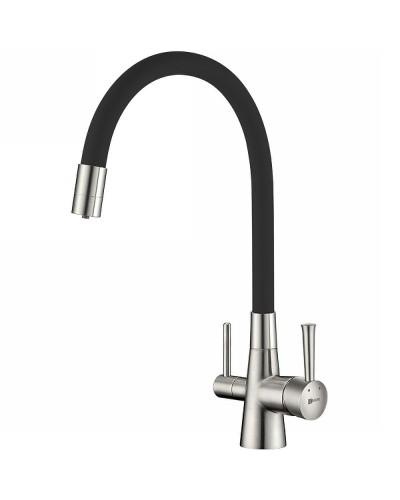 Смеситель для кухни Lemark Comfort LM3075BN-Black Хром Черный