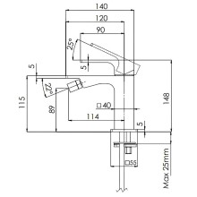 Смеситель для биде Remer Absolute AU22BG Золото брашированное