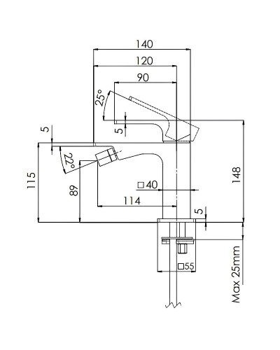 Смеситель для биде Remer Absolute AU22BG Золото брашированное