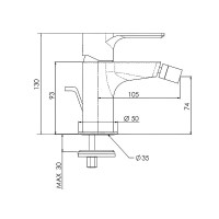 Смеситель для биде Remer Energy EY20 Хром