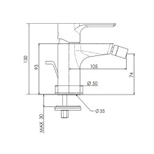 Смеситель для биде Remer Energy EY20 Хром