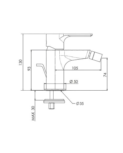 Смеситель для биде Remer Energy EY20NO Черный матовый
