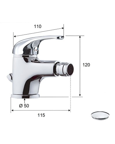 Смеситель для биде Remer Серия 35 F20 Хром