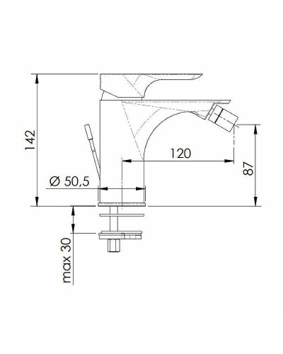 Смеситель для биде Remer Infinity I20BG Золото брашированное