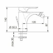 Смеситель для биде Remer Infinity I20NO Черный матовый