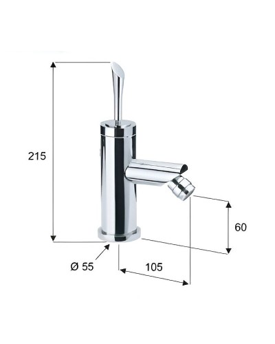 Смеситель для биде Remer Jazz J21 Хром