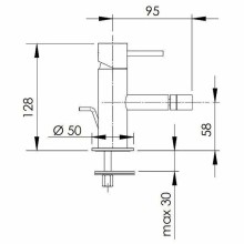 Смеситель для биде Remer X-Style X20RL Медь