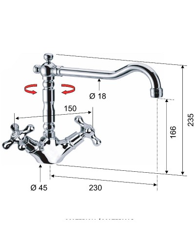 Смеситель для кухни Remer Liberty 43LIAce Хром