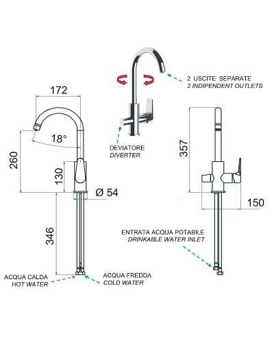 Смеситель для кухни Remer Dream D79DW Хром