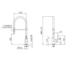Смеситель для кухни Remer Energy EY541 Хром Черный