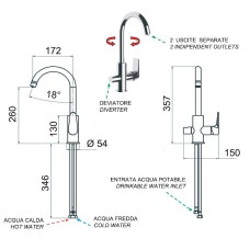 Смеситель для кухни Remer Infinity I79DW Хром