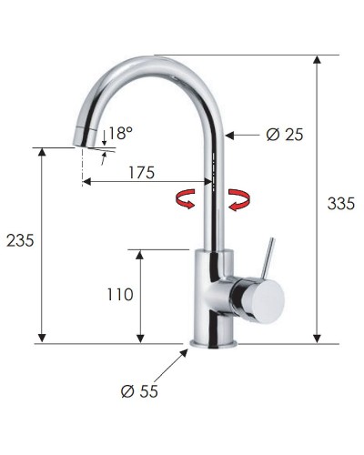 Смеситель для кухни Remer X-Style X72 Хром