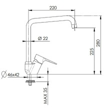Смеситель для кухни Remer Winner W42U Хром