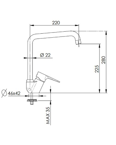 Смеситель для кухни Remer Winner W42U Хром