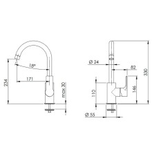 Смеситель для кухни Remer Energy EY72 Хром