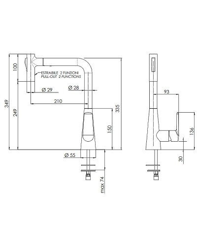 Смеситель для кухни Remer Vanity V81M Хром