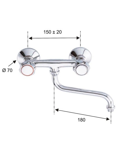 Смеситель для кухни Remer Export 41EX Хром