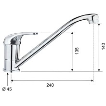 Смеситель для кухни Remer Серия 35 F402 Хром