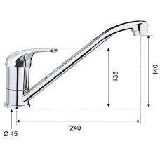 Смеситель для кухни Remer Серия 35 F402 Хром
