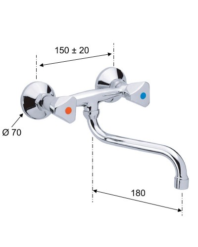 Смеситель для кухни Remer Y-YG 41YG Хром
