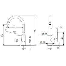 Смеситель для кухни Remer Vanity V72 Хром