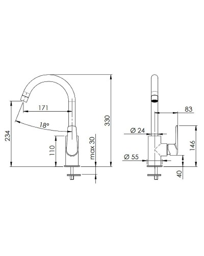 Смеситель для кухни Remer Vanity V72 Хром