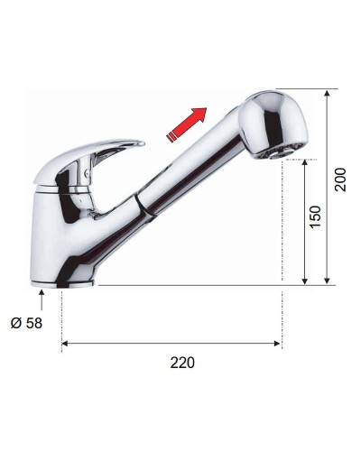 Смеситель для кухни Remer Ten T47 Хром