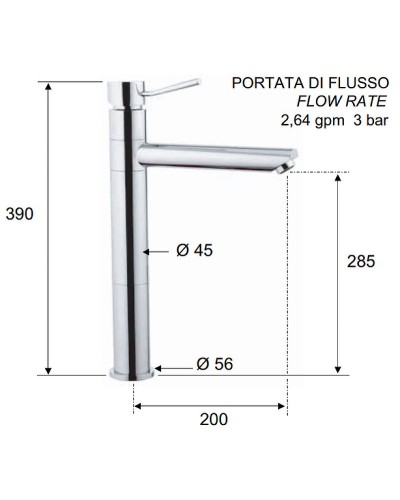 Смеситель для кухни Remer Minimal N40L Хром