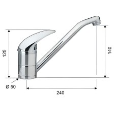 Смеситель для кухни Remer Giga Four G404 Хром