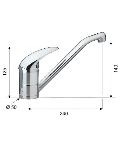 Смеситель для кухни Remer Giga Four G404 Хром