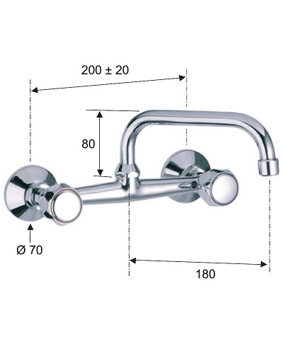 Смеситель для кухни Remer Y-YG 41LSY Хром