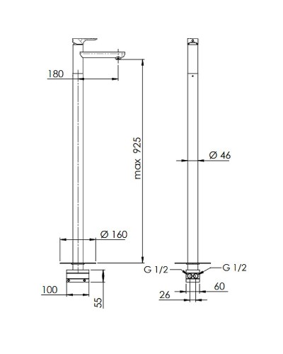 Смеситель для раковины Remer Infinity i18 Хром