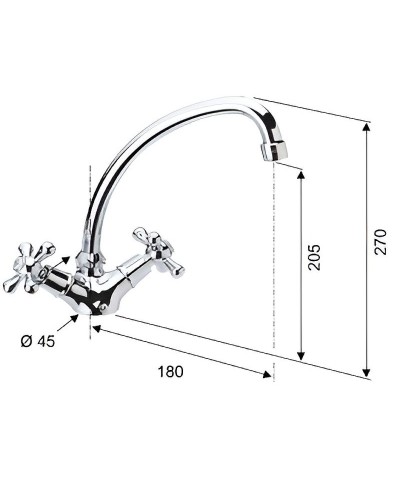 Смеситель для кухни Remer Liberty 43LIJce Хром