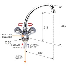 Смеситель для кухни Remer Export 46EX Хром