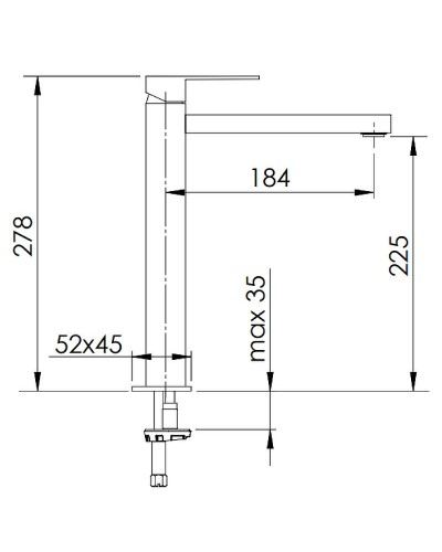Смеситель для раковины Remer Q-Design QD11LXL Хром