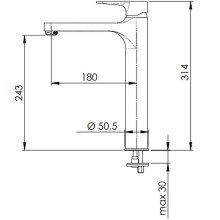 Смеситель для раковины Remer Winner W11L Хром