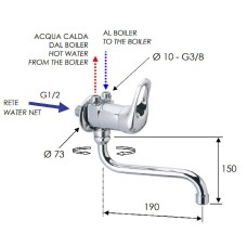 Смеситель для кухни Remer Kiss K41BP Хром