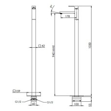 Смеситель для раковины Remer Absolute AU18 Черный матовый