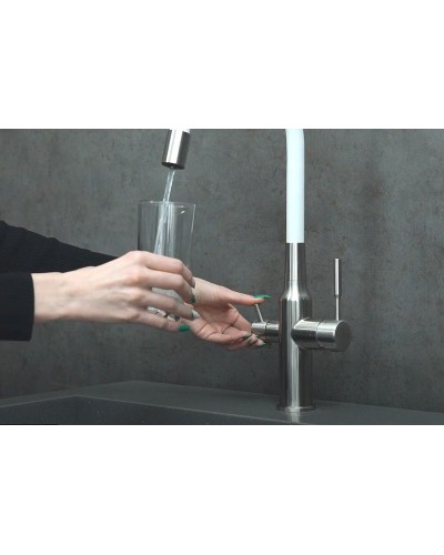 Смеситель для кухни Lemark Expert LM5083S-White Хром Белый