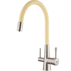 Смеситель для кухни Lemark Comfort LM3075BN-Beige Никель Бежевый