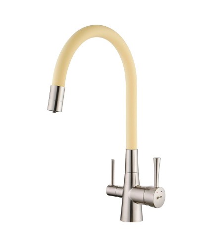 Смеситель для кухни Lemark Comfort LM3075BN-Beige Никель Бежевый