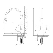 Смеситель для кухни Lemark Comfort LM3075C-SkyBlue Хром Голубой